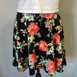 Midnight Doll Floral Black Skirt zips in back small size Photo 0