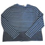J. Jill Blue Navy Light Blue Stripe Button Cotton Bamboo Blend Cardigan Size XL Photo 8