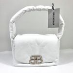 Balenciaga Small Monaco Leather Shoulder Bag Optic White NEW 7878962AA3Z Photo 2