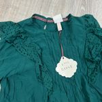 Knox Rose  Women's Dark Green Long Sleeve Eyelet Blouse - Size Small - NWT Photo 3