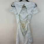 Xenia Boutique White Lace Tie Up Open Back Size 8 Women's Photo 7