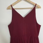 Dress the Population Burgundy Alicia Mixed Media Midi Dress Photo 7