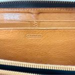 Coach  Chelsea Wallet Navy Blue Pebble Leather Zip Around Vintage Photo 8