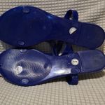 Chic Blue Sandals with Gold Detailing Size 7 Photo 4
