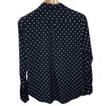 Kut From The Kloth  black polka dot satin button down shirt size S Photo 10