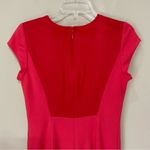Classiques Entier  Red Sheath Dress Cap Sleeve Size 8 Knee Length Photo 5