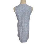 Faherty Isha 100% Linen Dress Blue Mini Stripe Pintuck WDS2119-BMT Bestseller Photo 7