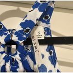 Miami NWOT Blue White Floral Keyhole Tank Top S Photo 1