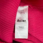 NWT Acler Sanders Ribbed Mini Bodycon Dress In Berry Tulip Sz 4 Pink Photo 8
