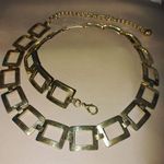 Gold Tone Chain Link Belt Vintage Versatile Adjustable Rectangle Design 1 Inch Size XL Photo 0