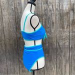Blooming Jelly  Blue High Waisted Two Piece Bikini Swimsuit Size M Photo 3