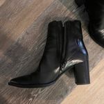Black Heeled Booties Size 9.5 Photo 3