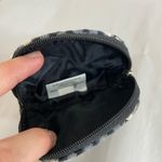 Vintage Longaberger black white checkered quilted zip coin purse silver hardware Photo 5