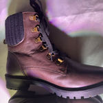 Cougar Brown Leather Combat Boots Size 8 Photo 7