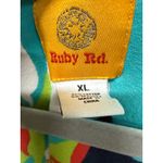 Ruby Rd Tropical 3/4 Sleeve Long Sleeve Beaded Collar Blue VNeck Size XL Photo 4