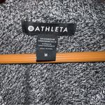 Athleta Vital V-Neck Tunic Oversized Black Marled Sweater Cashmere Wool Blend Photo 4