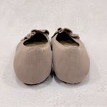 Neiman Marcus  Tan Suede Scalloped Ballet Flats with Ruched Bow Detail Size 7 Photo 8