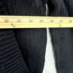 Neiman Marcus Cardigan Womens Large Black Open Front Cold Shoulder Minimalist Photo 4