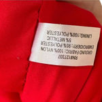 Boston Proper  Red Floral Embroidered Midi Dress‎ Flared Hem Sz 18 Mesh Overlay Photo 6