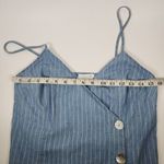 Topshop Chambray Denim Mini Dress Pin Striped Button Cami Wrap 6 Women Blue Photo 7
