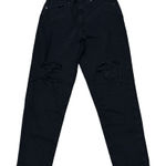 Levi's Levi’s Women’s Size 30 x 28 High Waisted Tapered Mom Jeans Black Straight Photo 0