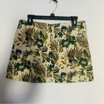 Urban Outfitters  Floral Embroidered Textured Pelmet Mini Skirt Medium Green Photo 8