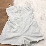 Davi & Dani  large light green cotton button romper Photo 2