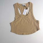 We Wore What  Cropped Scoop neck tank top Beige size L NWT Photo 4