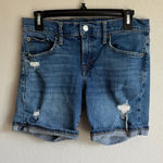 Gap  Denim Dark Wash Blue 5” Jean Shorts Mid Rise Womens 26 Casual Summer Photo 0