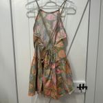 Free People  Deserted Island Mini Dress Small Rainforest Backless Bubble Skirt Photo 7