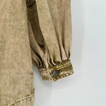 Ulla Johnson  Wesley Cotton Denim Tunic Mini Dress 0 Oasis Khaki Balloon Sleeve Photo 10