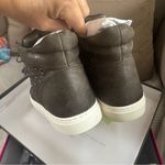 Vince Camuto Bestinda Brown High-Top Sneakers with Metal Grommets studs 8 new Photo 6