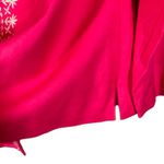 Jessica Howard Pink Floral Trim Opened Mock Neck Barbie Blazer Women Sz 14 VTG Photo 6