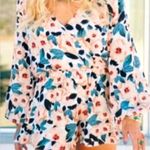 Show Me Your Mumu  Womens Medium Pink Floral Rocky Ruffle Romper Vacation Size M Photo 1