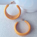 Lulus Orange open hoop earrings Photo 2