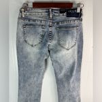 GRACE IN LA  27 Light Blue Distressed Boot Cut Jeans with Silver Strip Detail Photo 4
