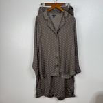 GapBody Satin Pajama Set Cashmere Dot Print Size Xlarge Brown Photo 3