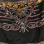 Nanette Lepore Womens Dress 4 Black Silk Lining Pastel Embroidered Embroidery Photo 4