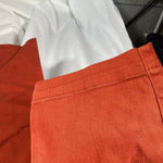 Studio Blue  Rust Orange Cropped Pants Womens‎ 28 Cotton Stretch Utility Trousers Photo 8
