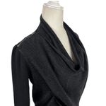 All Saints Drina Draped 100% Wool Knit Asymmetrical Zip Cardigan Sweater Size 0 Photo 7