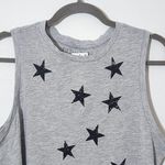 Fifth Sun Gray Tank Top with Stars NWT Size Large Cropped Star Tank Top Photo 1