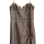 Nine West Vintage Y2K Dress Size 10 Gold Lace Spaghetti Straps Photo 0