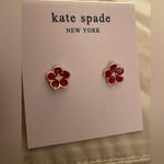 Kate Spade - ‘First Bloom’ Red Floral Studs W/ Gold-Plating & Crystals Photo 7