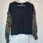 Anthropologie Let Me Be Sydney Puff-Sleeved Top Ruched Cuff Ruffle Cottagecore S Photo 1
