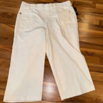 Jones New York  Women 2X White Gold Accent Pull-On Capri Pant‎ stretch casual NEW Photo 0