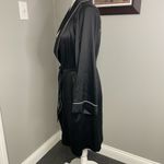 Soma  Black Satiny Robe Rose are Red Time for Bed S/M NWT Sexy Comfy Photo 2