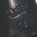 Gucci  Women's Size 7B Gold Metallic Studded T Ankle Strap Stiletto High Heels Photo 5