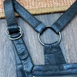 Maverick Leather Overalls in Black Size 4 Photo 3