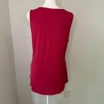 White House | Black Market  berry red lace-front sleeveless top size L Photo 3