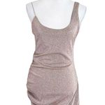 ALIX NYC Revolve Emmons Metallic Ruched Mini Dress Jersey Knit In Blush Size M Pink Size M Photo 0